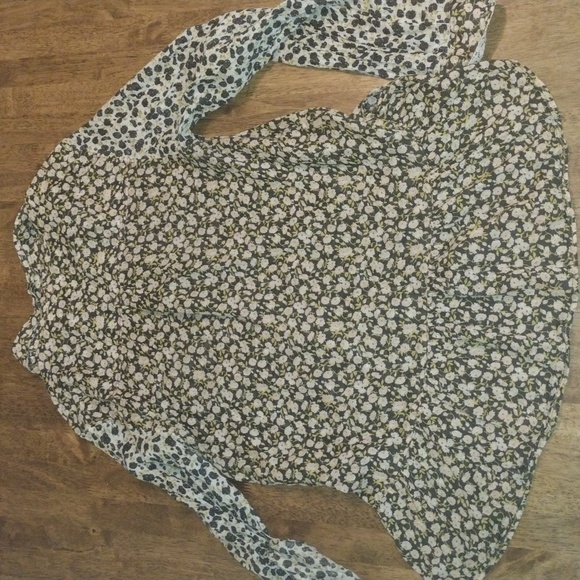 Floral Ruffle Hemn 100% Cotton Holding Horses Anthropologie Button Down 6 - Picture 6 of 6